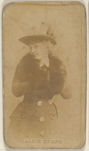 Alice Evans, from the Actors and Actresses series (N45, Type 8) for Virginia Brights Cigarettes
