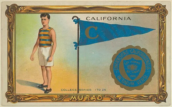 University of California, version one, part of the College Series cabinet cards (T6) — Murad Cigarettes