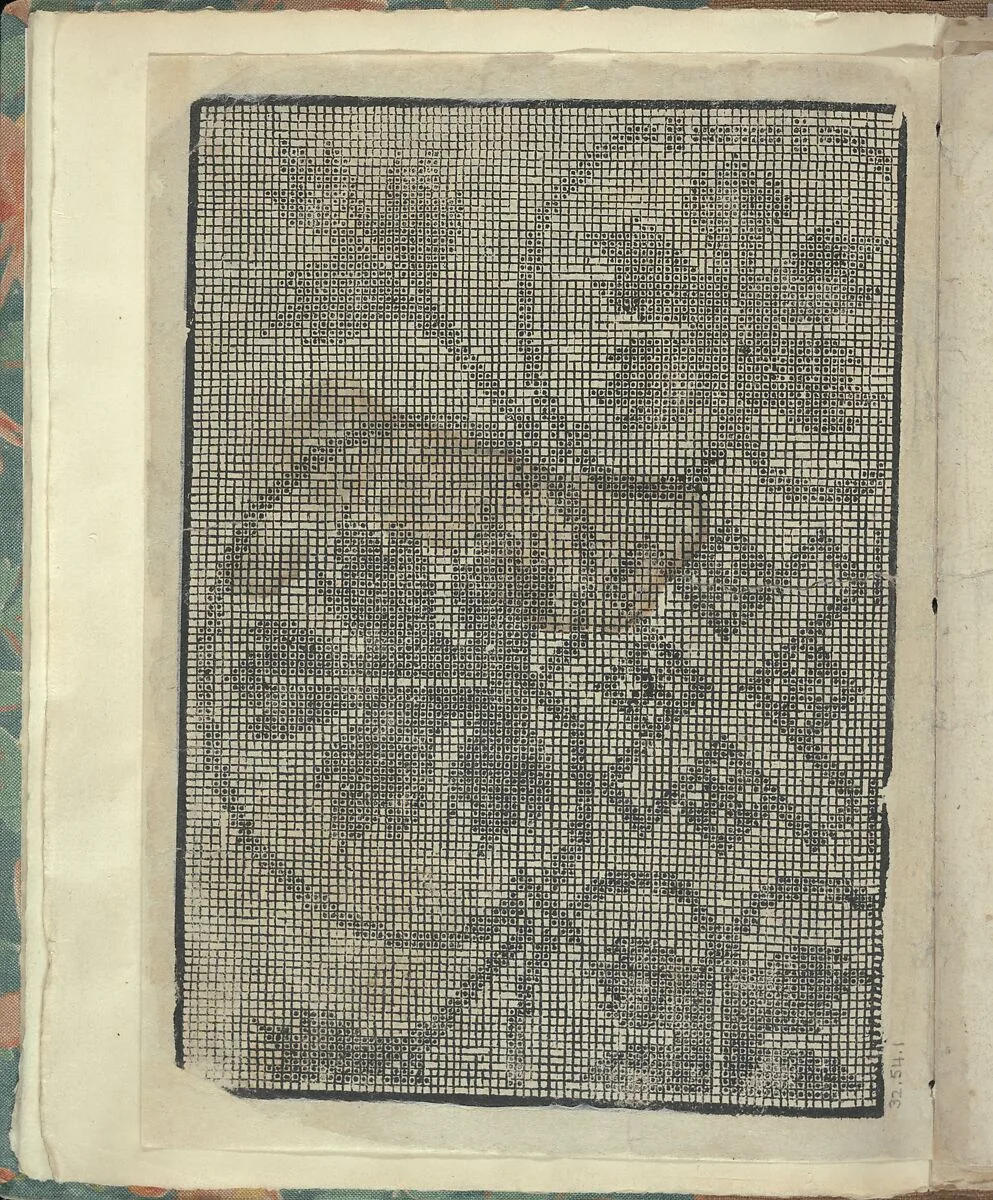 Opera Nova Universali intitulata Corona di racammi, title page (verso) — Giovanni Andrea Vavassore
