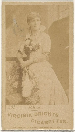 Card 337, Rhea, from the Actors and Actresses series (N45, Type 1) for Virginia Brights Cigarettes