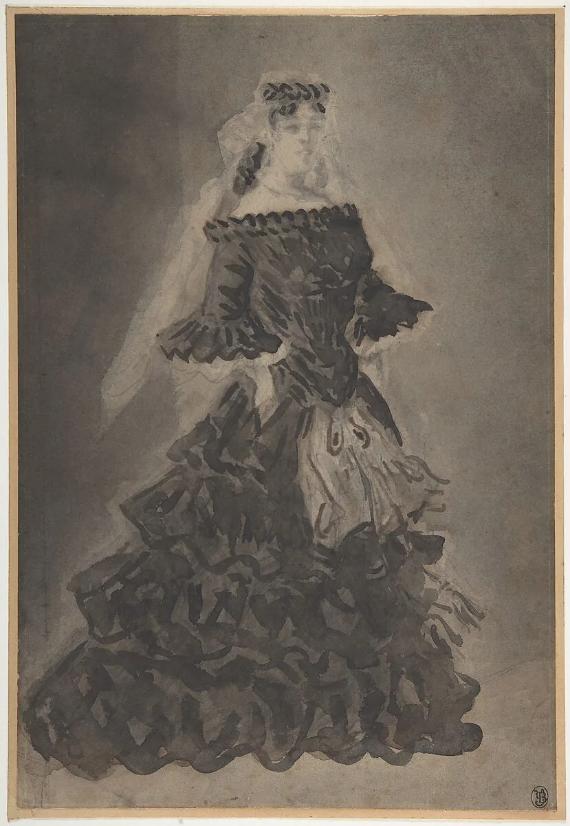 A Lady with a Veil — Constantin Guys