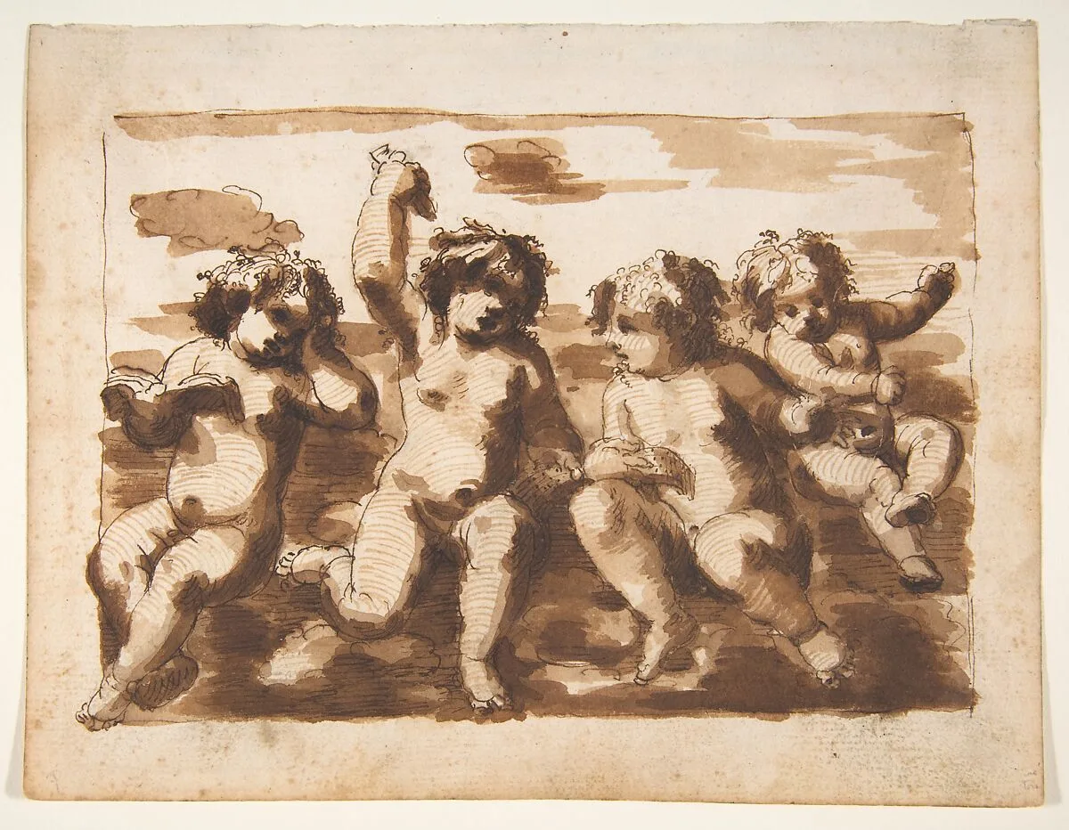 Four Putti on Clouds — Leonardo Scaglia