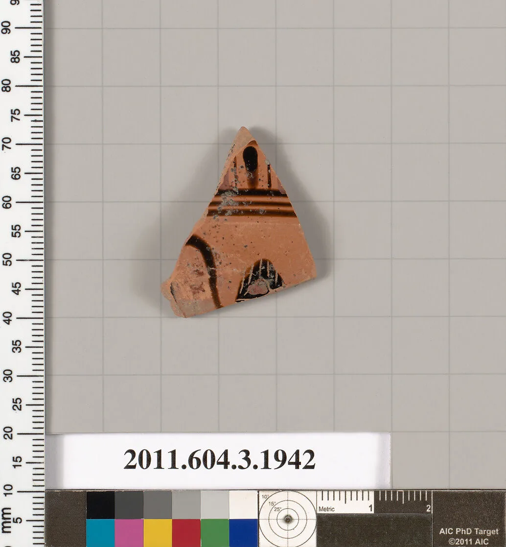 Terracotta fragment of a kylix: Cassel cup (drinking cup) — Unknown