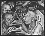 [Detail of "New Deal" Panel of Diego Rivera's Mural for the New Worker's School, New York City]