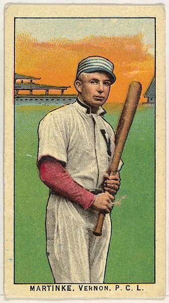 Martinke, Vernon, Pacific Coast League, from the "Obak Baseball Players" set (T212), issued by the American Tobacco Company to promote Obak Mouthpiece Cigarettes — American Tobacco Company