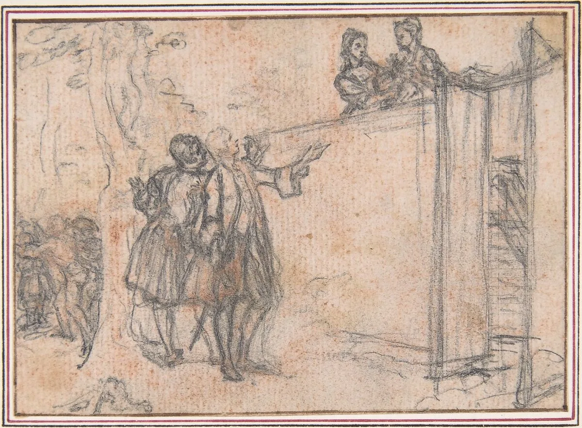 Study for an Engraving of "Songs in the Opera of Flora" — Hubert François Gravelot