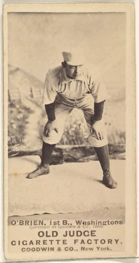 William Smith "Billy" O'Brien, 1st Base, Washington Nationals, from the Old Judge series (N172) for Old Judge Cigarettes