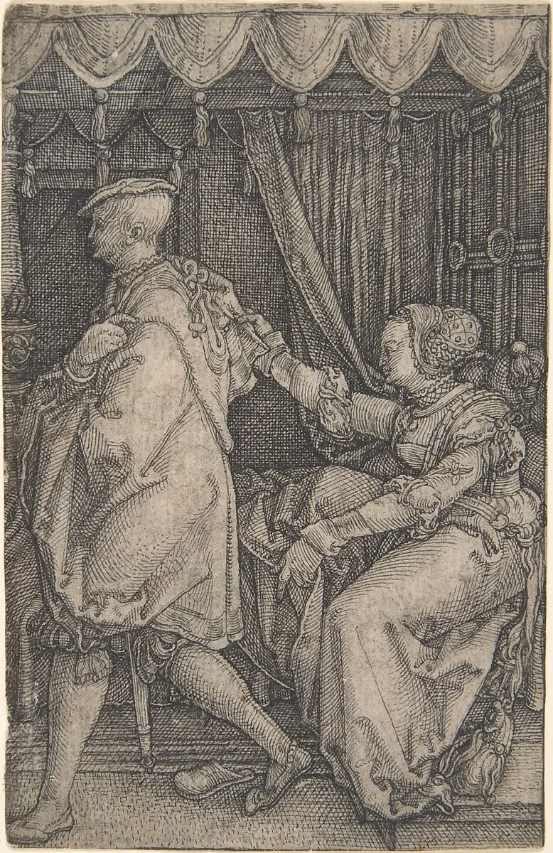 Joseph and Potiphar's Wife — Heinrich Aldegrever