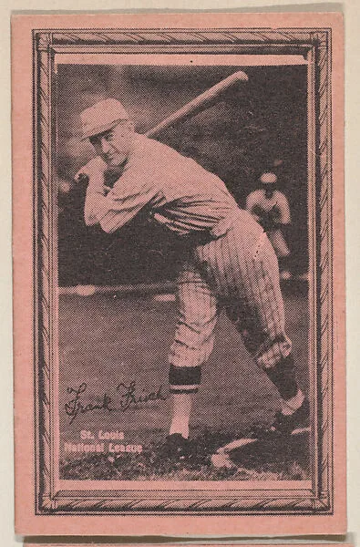 Frank Frisch, St. Louis, National League, Baseball card (W553) — Unknown