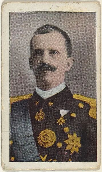 Card No. 14, King Victor Emanuel of Italy, from the World War I Scenes series (T121) issued by Sweet Caporal Cigarettes — Underwood & Underwood|American Tobacco Company