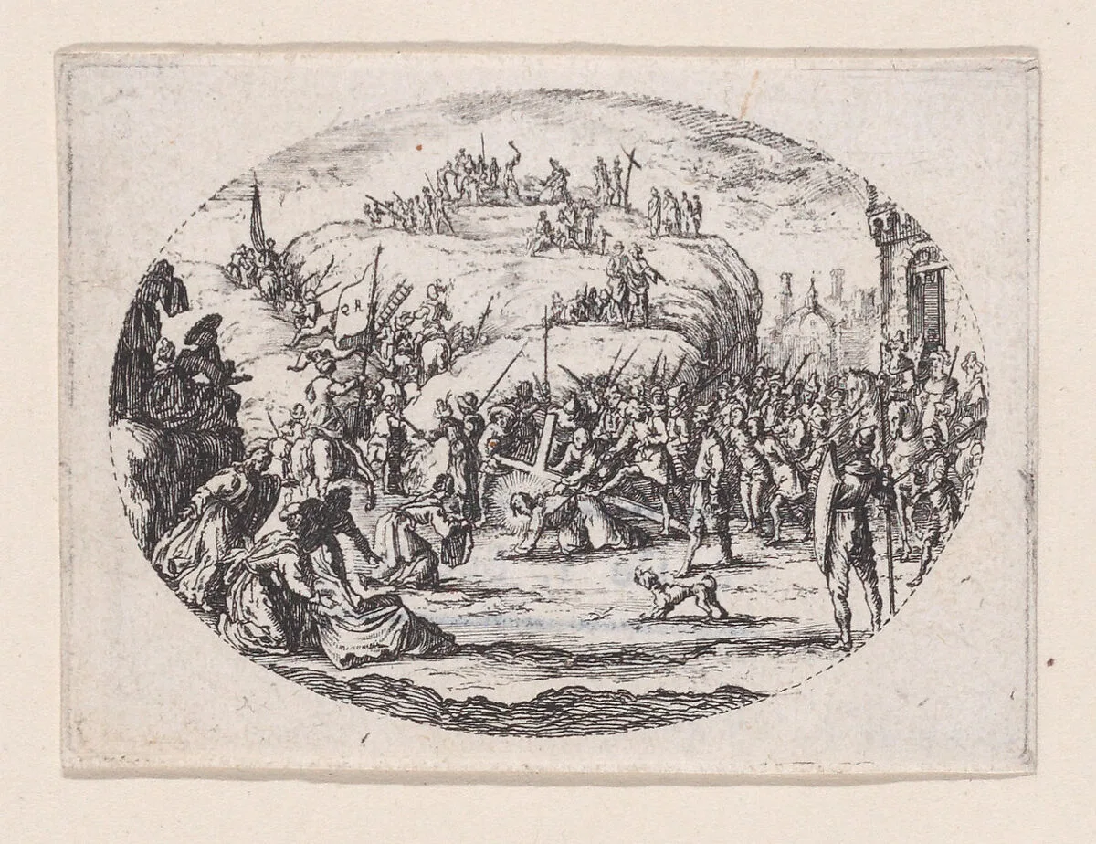 Reverse Copy of Le Petit Portement de Croix (The Small Carrying of the Cross) — Jacques Callot