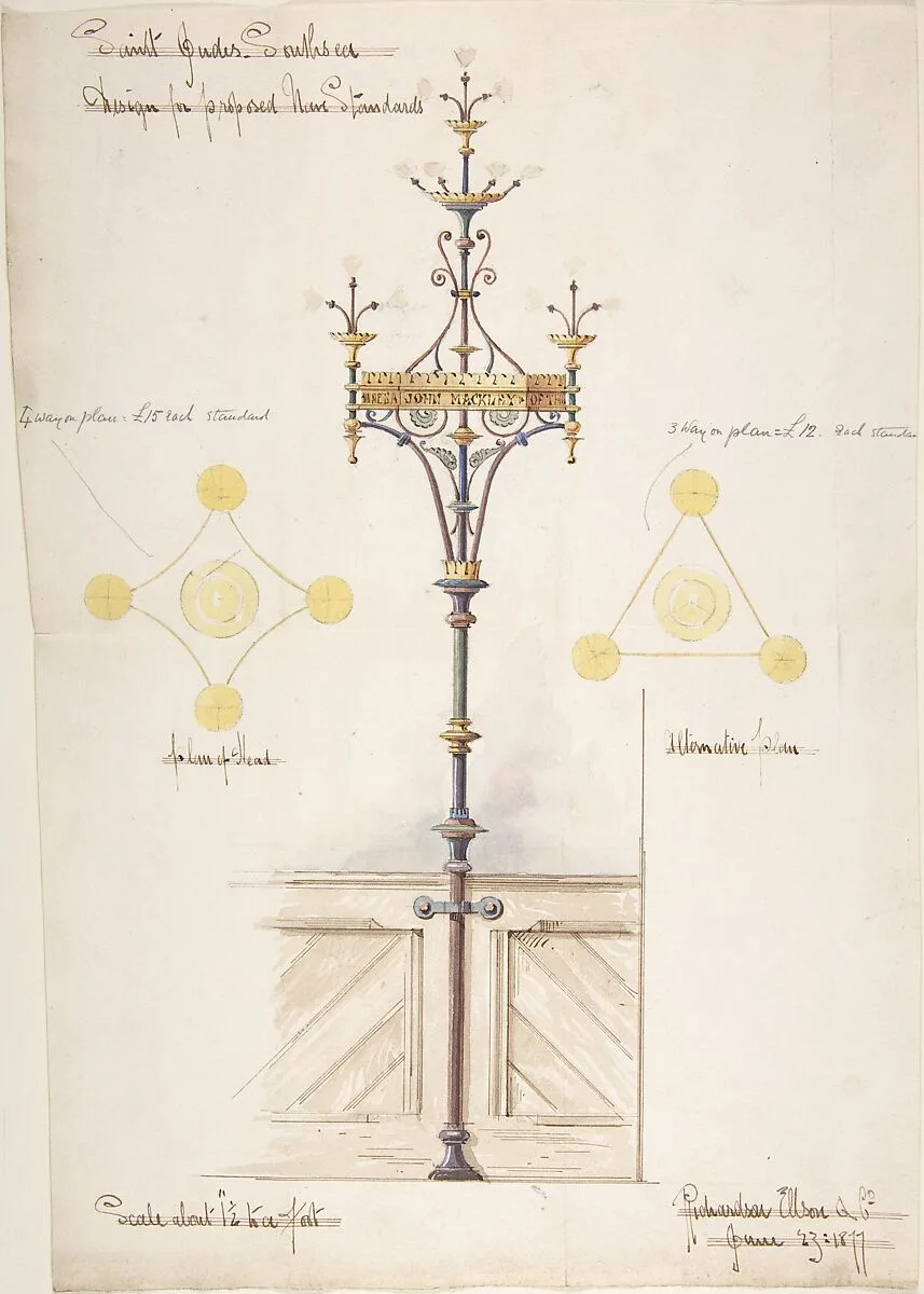 Designs for Nave Standards, St. Jude's Southsea — Richardson Ellson & Co.