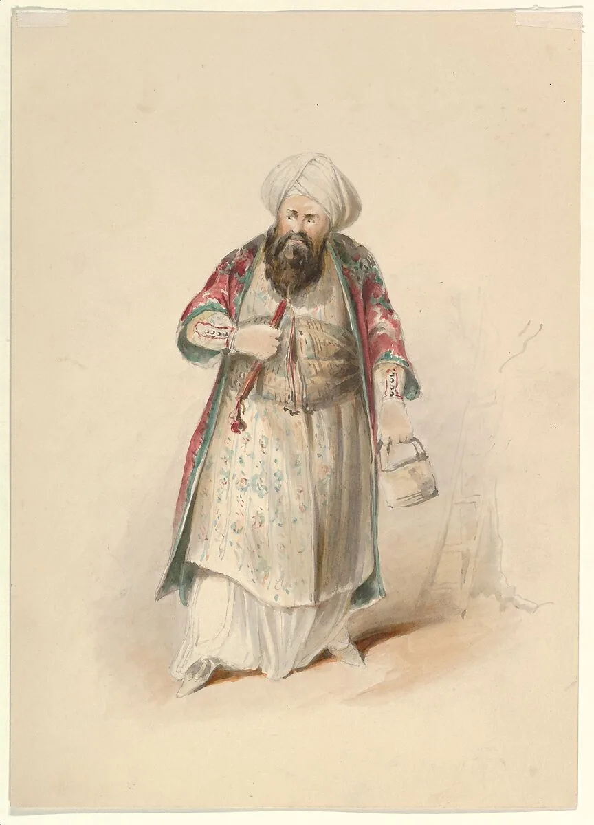 Costume Study for Osmin in the "Abduction from the Seraglio" by W.A. Mozart — Johann Georg Christoph Fries|Angelo Quaglio