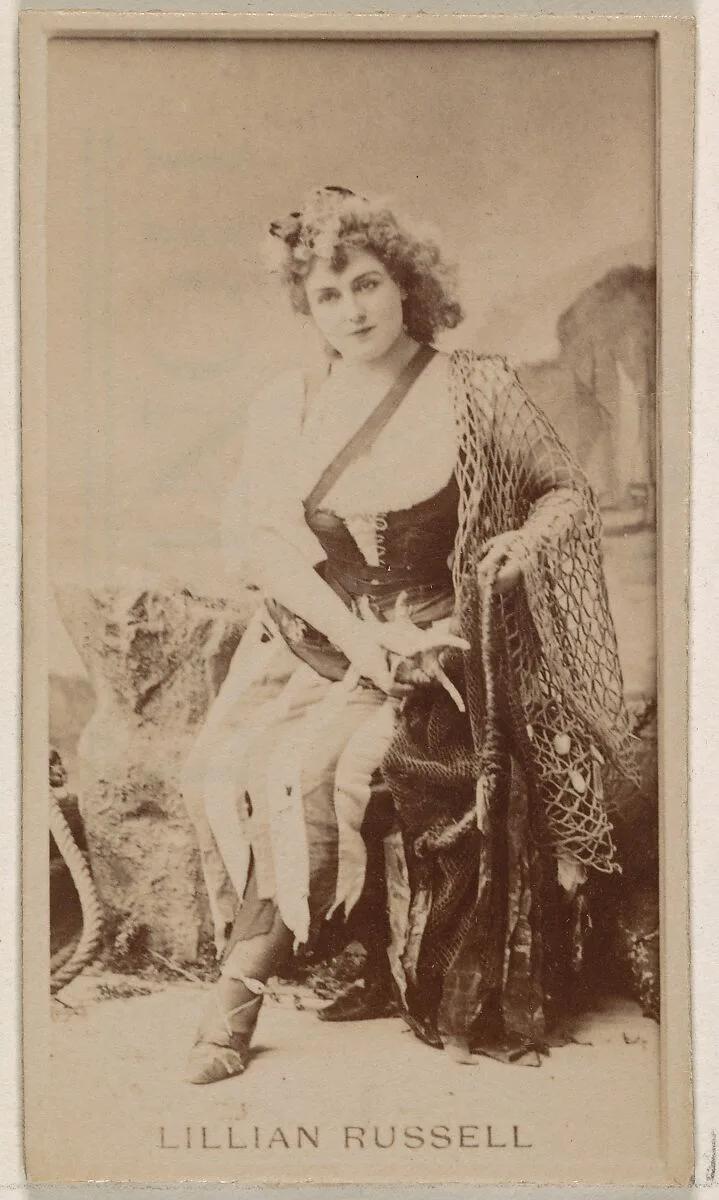 Lillian Russell, from the Actresses series (N245) issued by Kinney Brothers to promote Sweet Caporal Cigarettes — Kinney Brothers Tobacco Company
