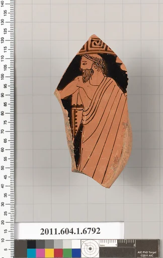 Terracotta fragment of a kylix (drinking cup)