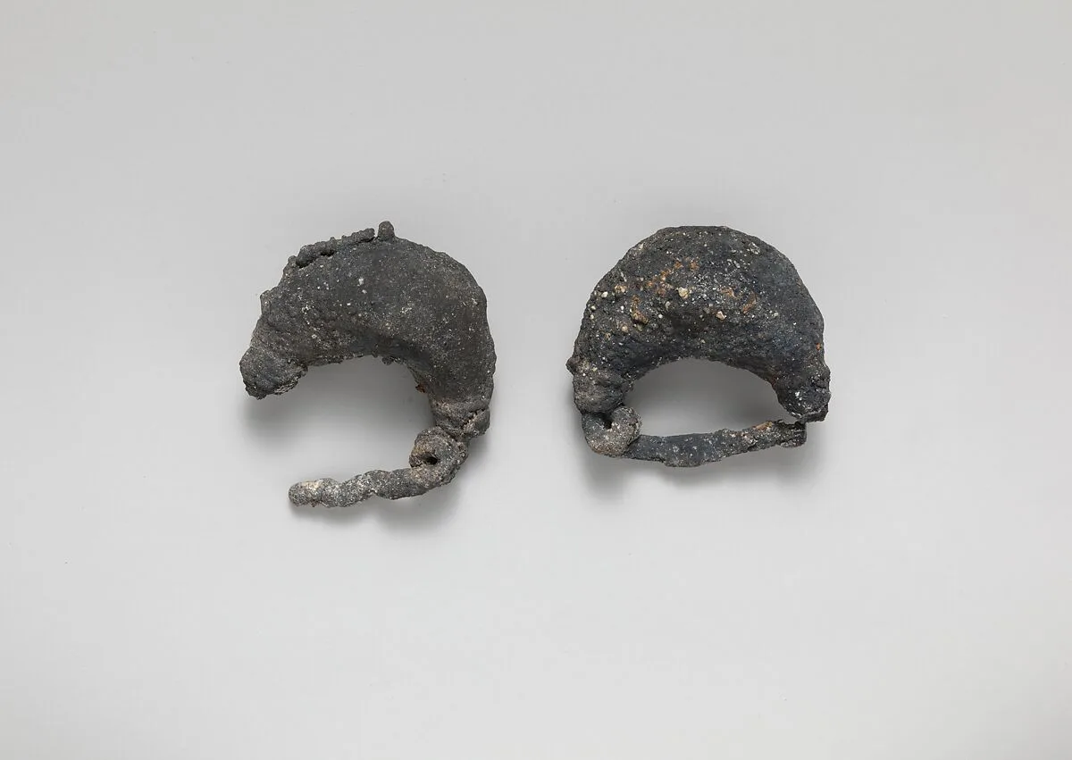 Silver sanguisuga-type fibula (safety pin) — Unknown