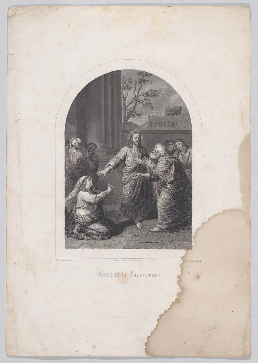 Jesus et la Cananéenne — Furne et Cie.|F. Chardon, Ainé|Hipolyte Lecomte|Jean Germain Drouais