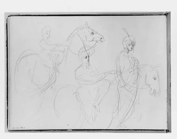 Figure of Horseback (from Switzerland 1870 Sketchbook) — John Singer Sargent
