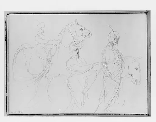 Figure of Horseback (from Switzerland 1870 Sketchbook)