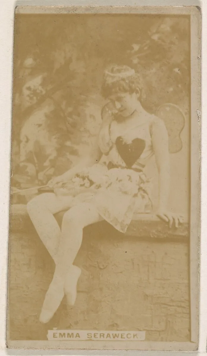 Emma Seraweck, from the Actresses series (N245) issued by Kinney Brothers to promote Sweet Caporal Cigarettes — Kinney Brothers Tobacco Company