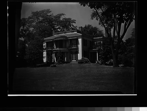 [House with Cast-Iron Balcony and Rotunda Entry Porch, Cambridge, Massachusetts]