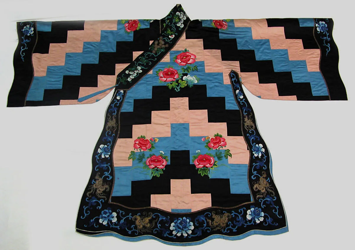 清 緞地彩繡水田衣|Theatrical robe for a female Daoist priest — Unknown