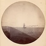 [Two Ships on the Water as seen from the Deck of a Third]