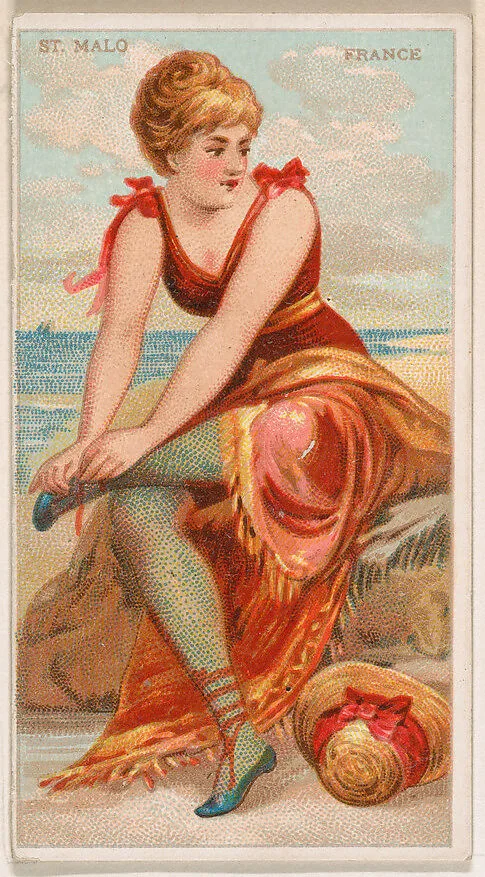 St. Malo, France, from the Surf Beauties series (N232), issued by Kinney Bros. — Kinney Brothers Tobacco Company