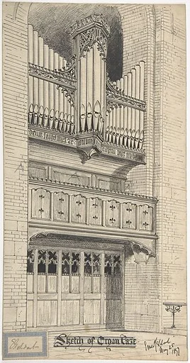 Sketch of an Organ case