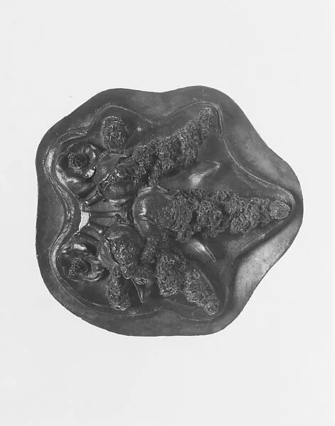 Full-size pattern in shape of cotton plant for applied motif at base of handle of Bryant Vase — Tiffany & Co.