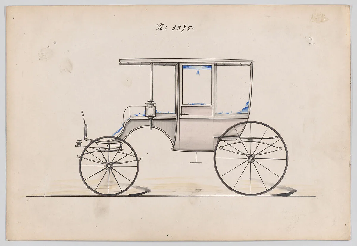 Design for 6 seat Rockaway, no. 3375 — Brewster & Co.