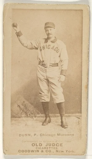 Dunn, Pitcher, Chicago, from the Old Judge series (N172) for Old Judge Cigarettes