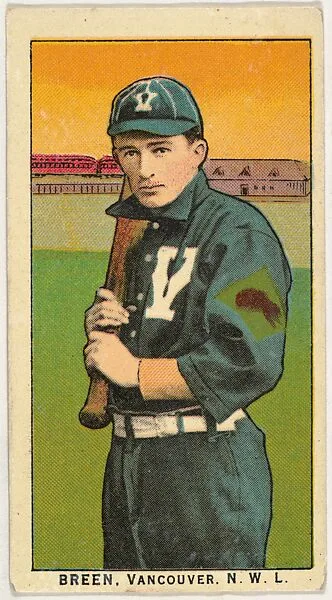 Breen, Vancouver, Northwestern League, from the "Obak Baseball Players" set (T212), issued by the American Tobacco Company to promote Obak Mouthpiece Cigarettes — American Tobacco Company