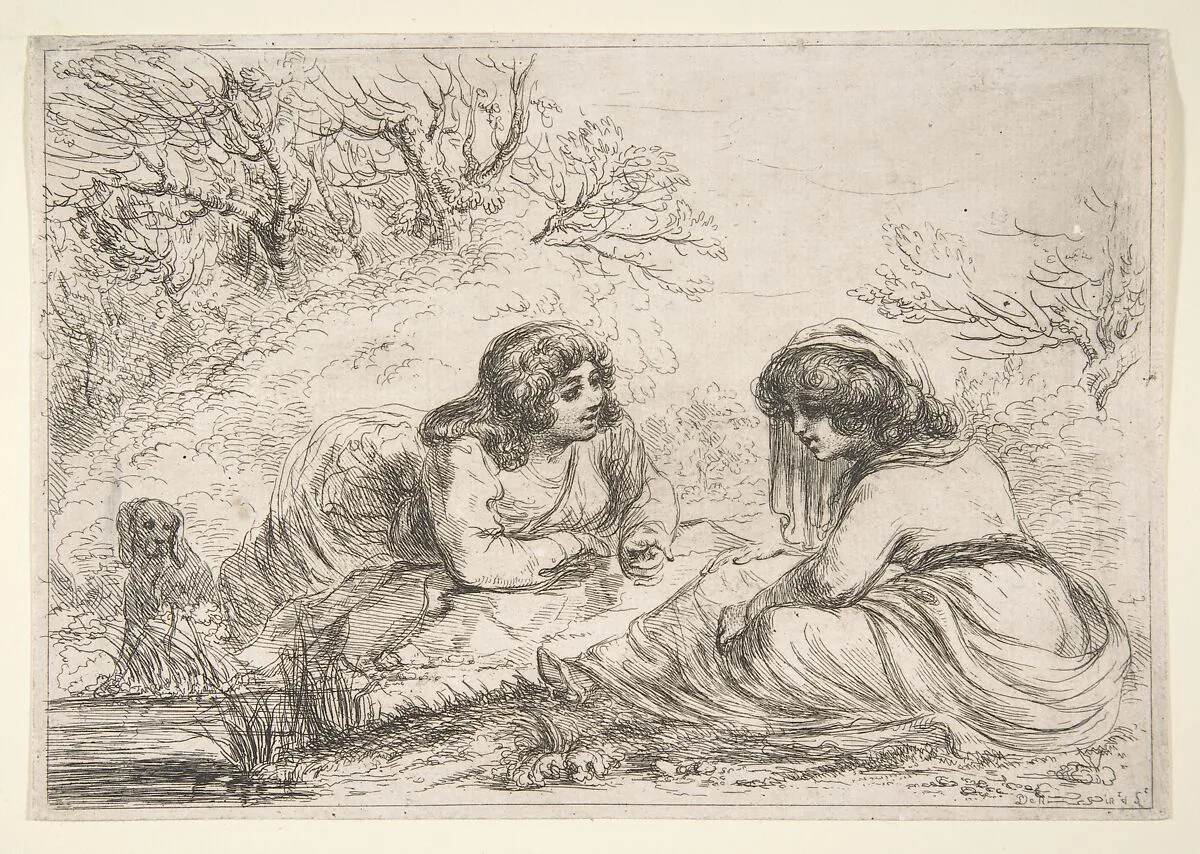 Two Women in a Landscape — baron Dominique Vivant Denon