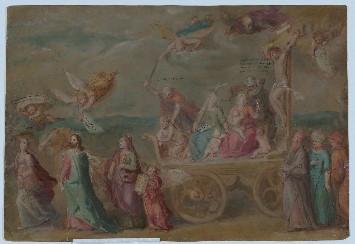 The Triumph of the Word of God, from the Series Triumph of the Catholic Church (Oil Sketch for a Painting of the same subject) — Otto van Veen