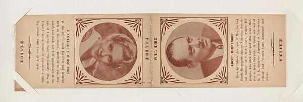 June Clyde and Lionel Barrymore from Star Folders Special Cards (W439) — Unknown