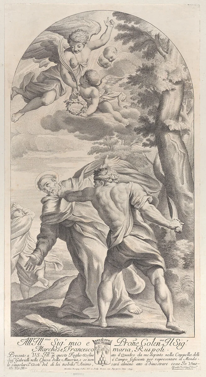 Martyrdom of a saint — Domenico De Rossi|Buonaventura Lamberti|Sir Nicolas Dorigny