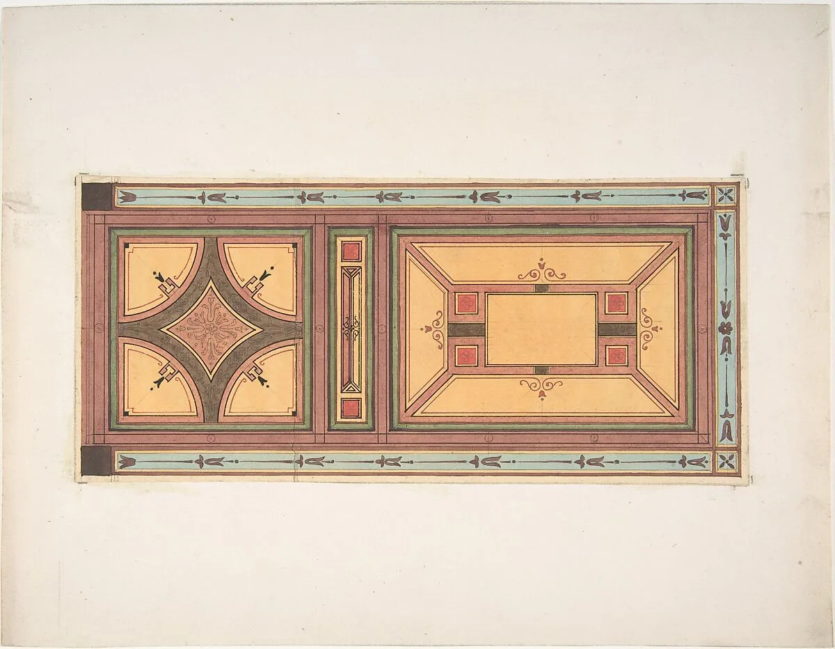 Pompeiian Design for Paneling — Jules-Edmond-Charles Lachaise|Eugène-Pierre Gourdet