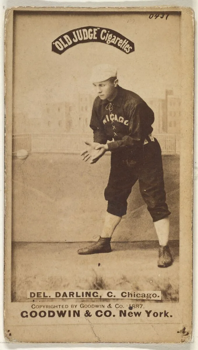 Dell Darling, Catcher, Chicago, from the Old Judge series (N172) for Old Judge Cigarettes — Goodwin & Company