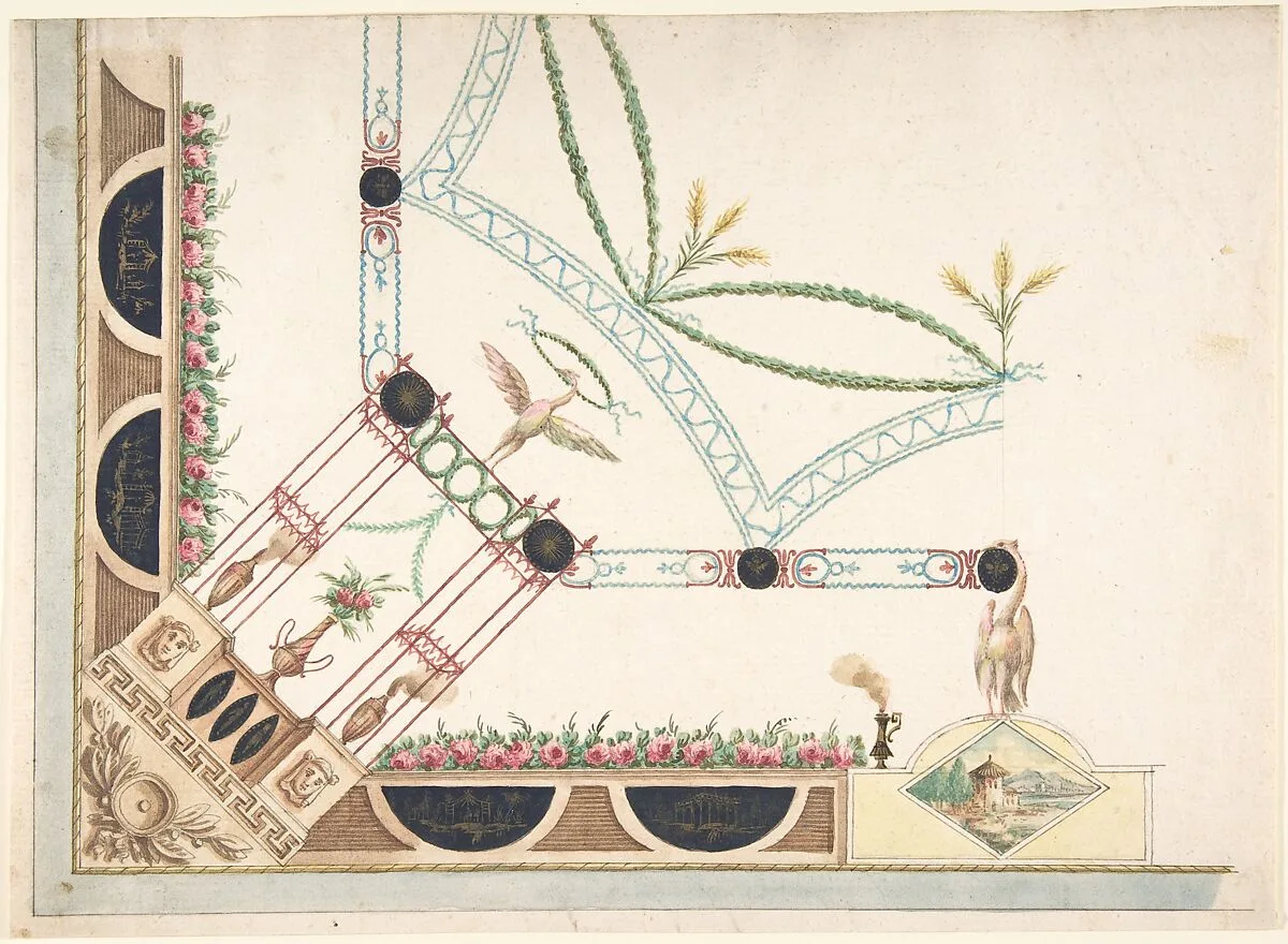 Design for a Ceiling — Giovanni Larciani ("Master of the Kress Landscapes")