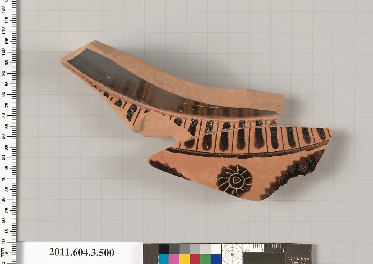 Terracotta fragment of a column-krater (bowl for mixing wine and water) — Unknown