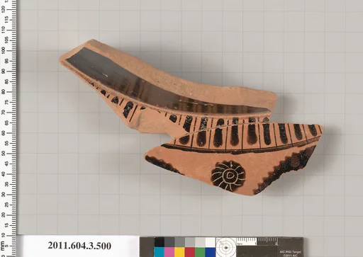 Terracotta fragment of a column-krater (bowl for mixing wine and water)