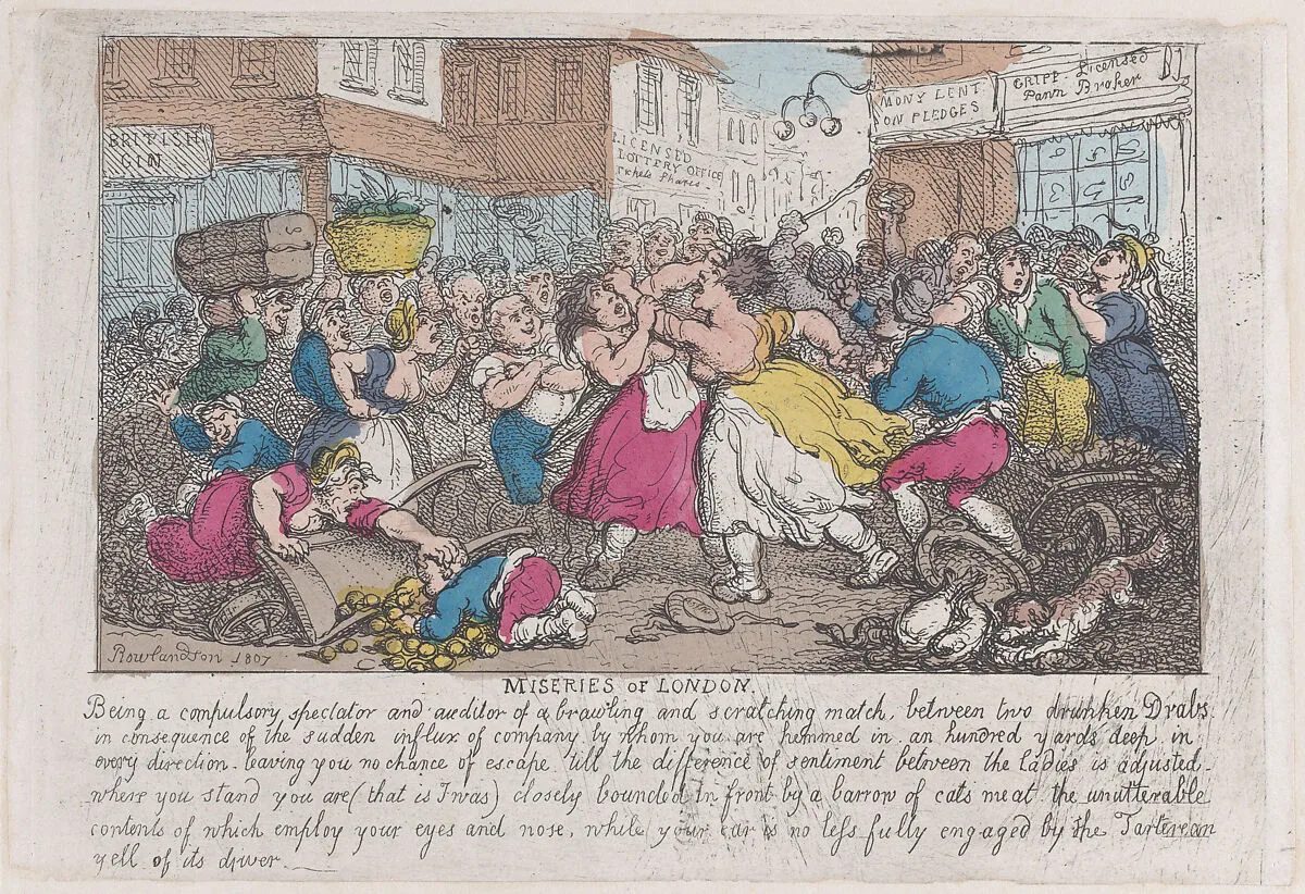 Miseries of London — Rudolph Ackermann, London|Thomas Rowlandson