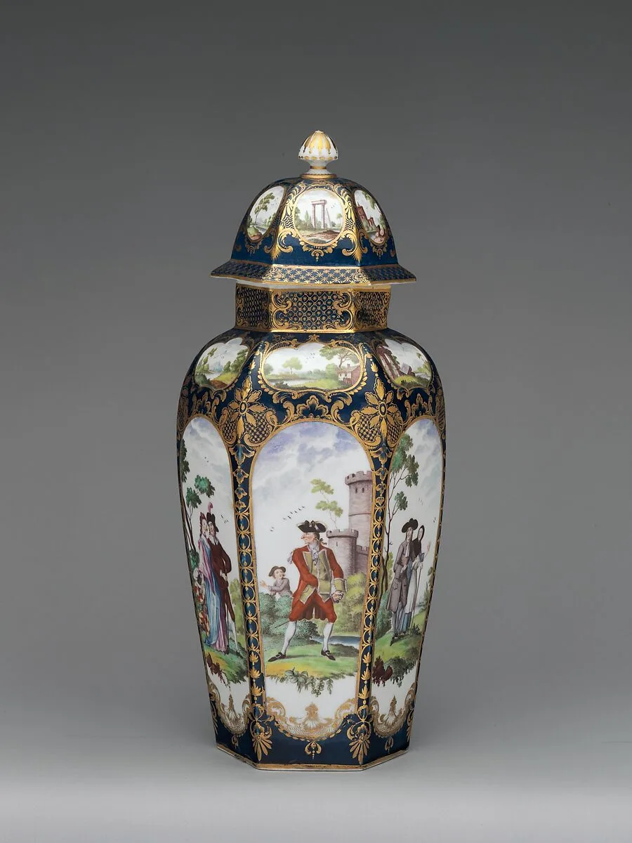 Jar with cover — Jeffreyes Hammet O'Neale|Worcester factory