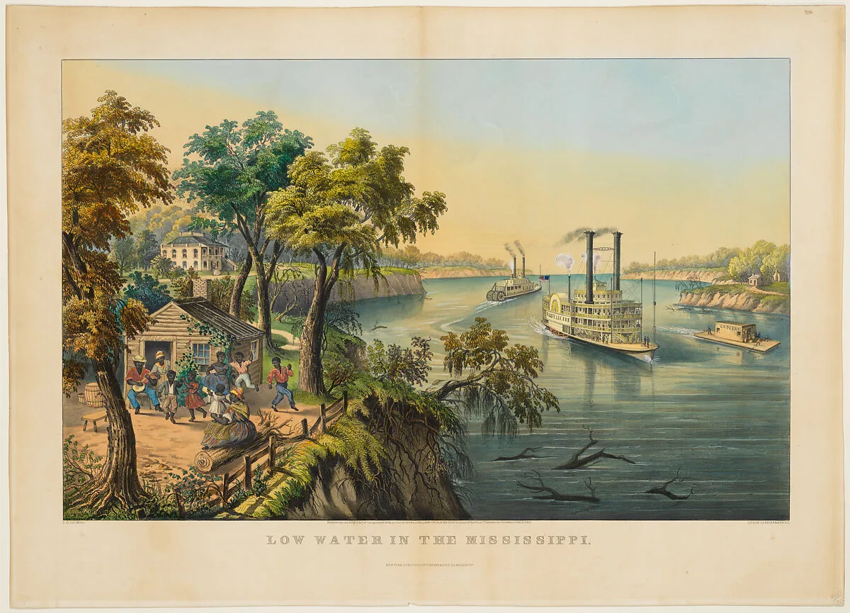 Low Water in the Mississippi — James Merritt Ives|Currier & Ives|Frances Flora Bond Palmer