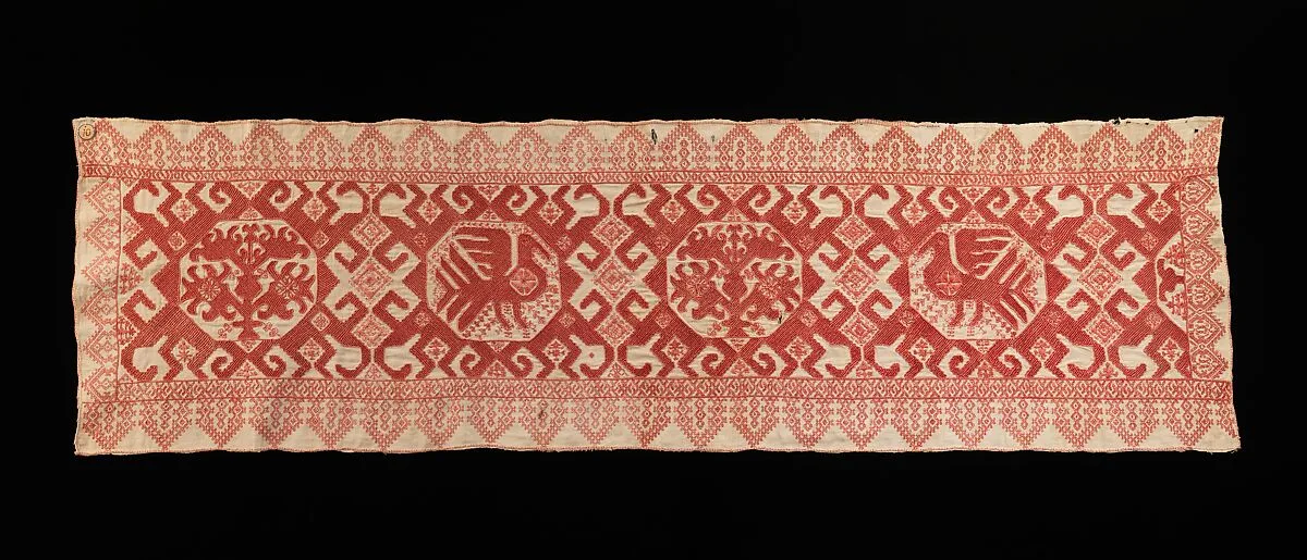 Bed curtain border — Unknown