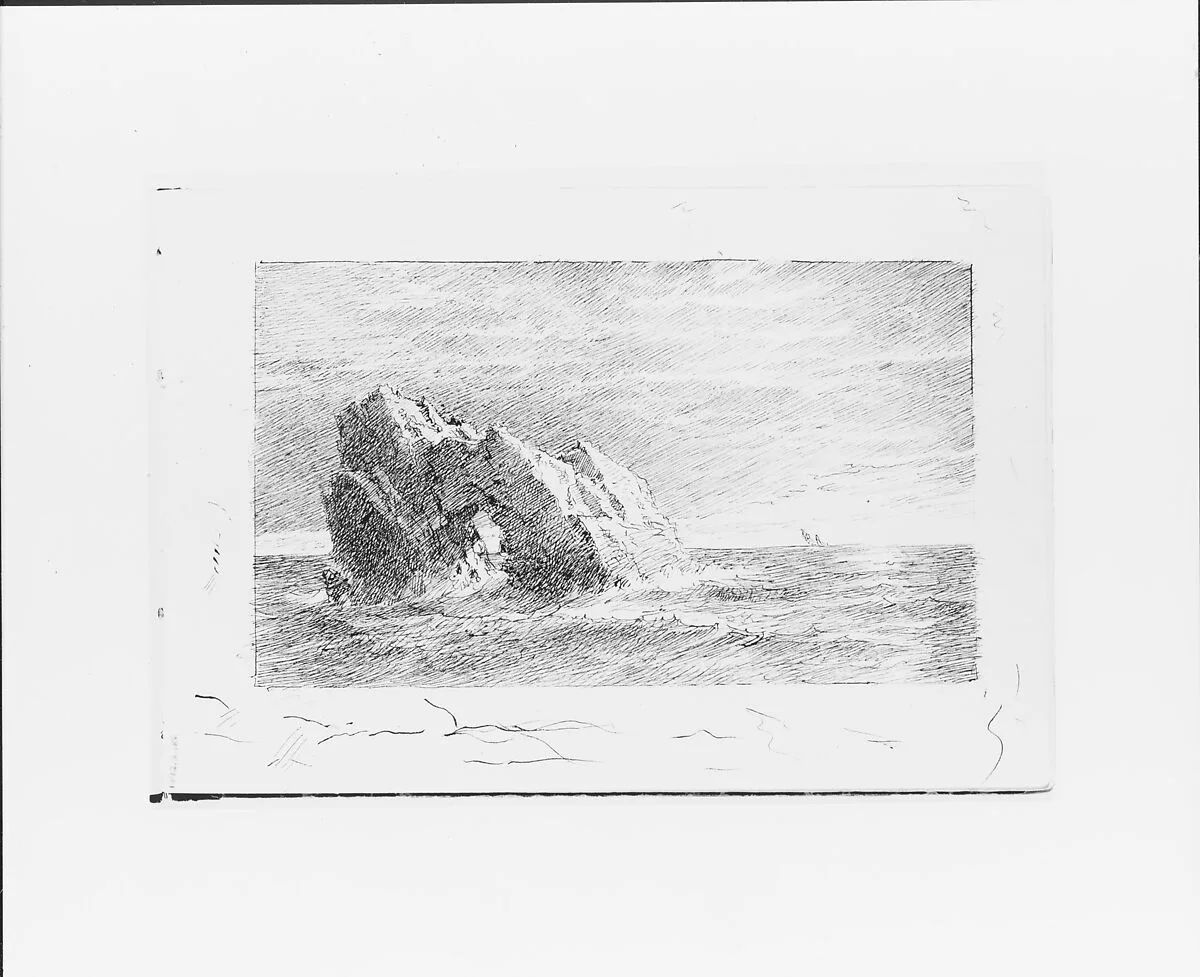 Seascape with Rocks (from Sketchbook VII) — William Trost Richards
