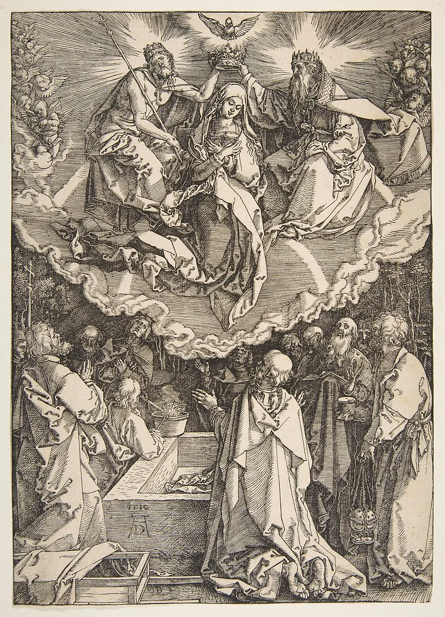 The Assumption and Coronation of the Virgin, from The Life of the Virgin — Albrecht Dürer