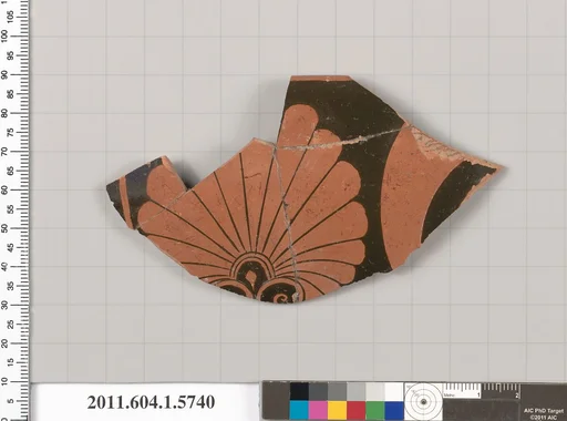 Terracotta rim fragment of a kylix: eye-cup (drinking cup)