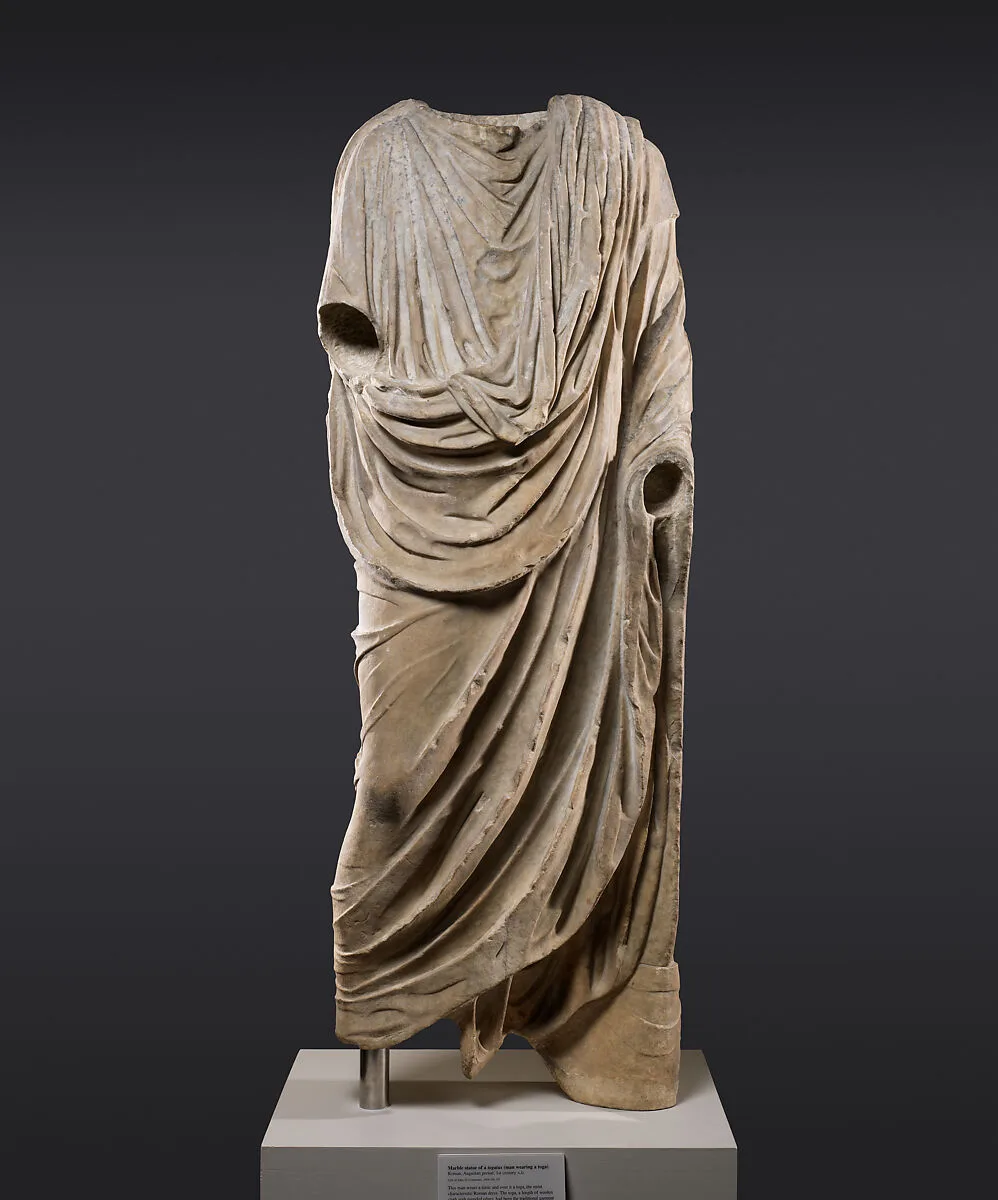 Marble statue of a togatus (man wearing a toga) — Unknown